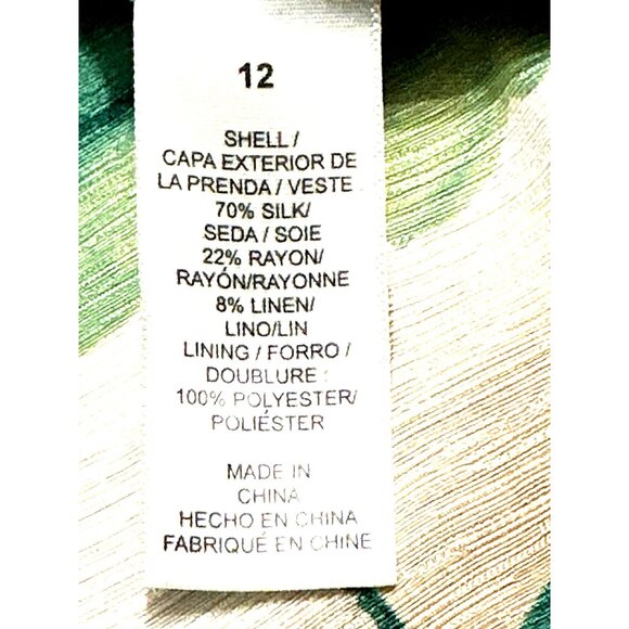 Alfred Dunner Size 12 Yellow Silk Blend Jacket Floral Trim Textured Lining - Picture 11 of 15